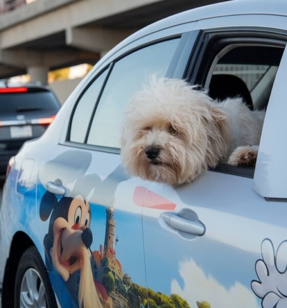 fluffy stuck on la freeway at disney